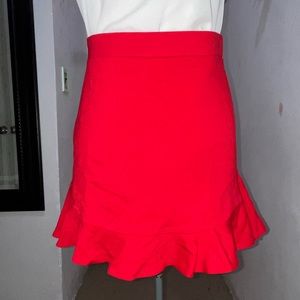 Forever 21 - Red Ruffle Skirt - L